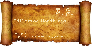 Pásztor Honória névjegykártya